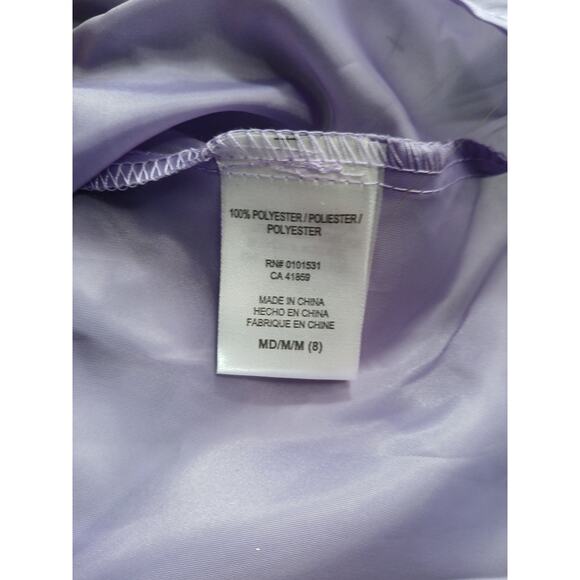 Disney Dress Jack Skellington Girls Medium Purple Kids Puff Sleeve Halloween NWT - Picture 7 of 8